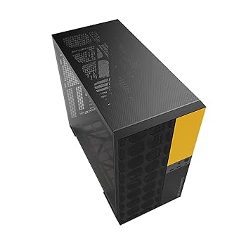 未使用 GEOMETRIC FUTURE ミドルタワーPCケース Model 5 ブラック イエロー 強化ガラス ピラーレス RTX40対応 420mmラジエーター E-ATX対応 PCケース 自作パソコン ゲーミングケース Amazon | GEOMETRIC FUTURE ミドルタワーPCケース Model 5 Black